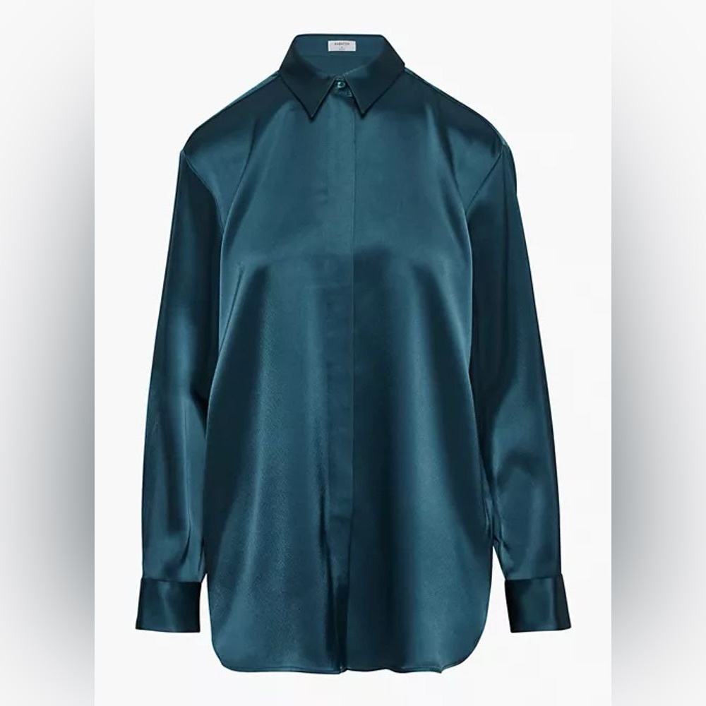 Aritzia Babaton Sable Herbage Green Shirt Size S - Picture 3 of 13